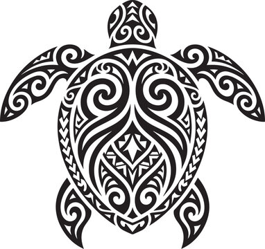 Tribal turtle t shirt design polynesian style sea turtle graphic