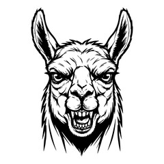 Monochrome vector illustration animal head ideal for esport logo © Alex