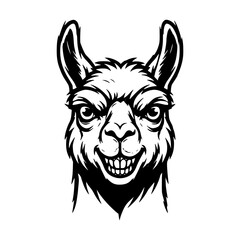 Monochrome vector illustration animal head ideal for esport logo © Alex