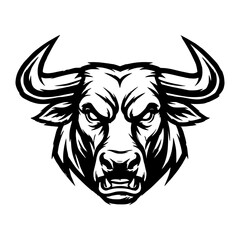 Monochrome vector illustration animal head ideal for esport logo © Alex