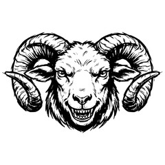Monochrome vector illustration animal head ideal for esport logo © Alex
