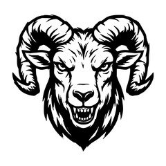 Monochrome vector illustration animal head ideal for esport logo © Alex