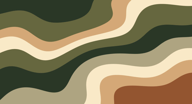 Abstract camouflage pattern with earthy tones and organic shapes, representing nature and military aesthetics for design projects