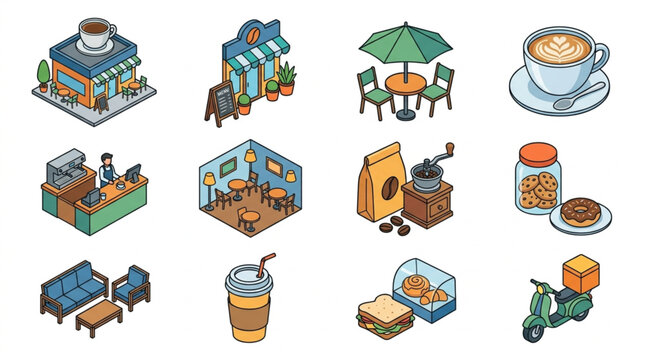 Daily Life Morning Routine Icons.