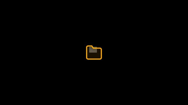 Yellow office document archive sync digital backup directory folder animation