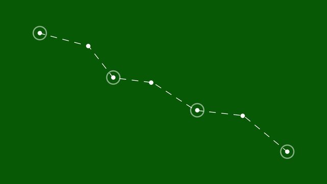 Step-by-step road map with included highlight points. Cg progressive motion background. Business goal achievement schedule. A movement effect has been created. Cg