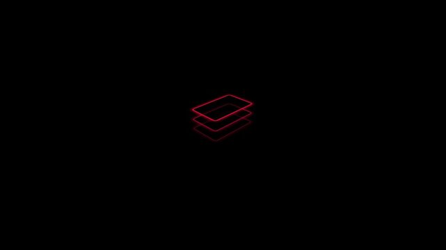 Red graphic editor UI software tumpukan layers 3D design animation