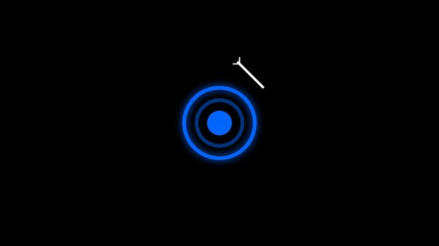 Blue marketing objective dynamic target focus hit animation