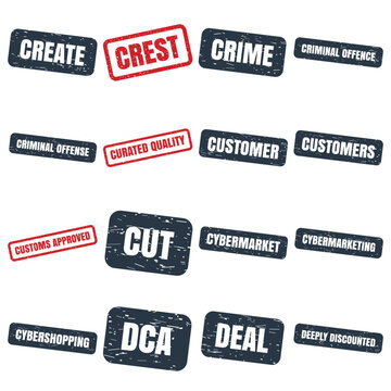 Create, Crest, Crime, Criminal Offence, Curated Quality, Customer, Customers, Customs Approved, Cut, Cybermarket, Cybermarketing, Cybershopping, DCA, Deal and Deeply Discounted Vintage Grunge Rubber S