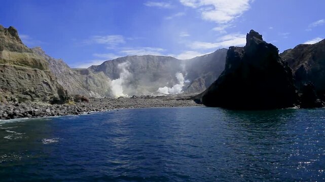 White Island volcano, Whakaari in New Zealand.