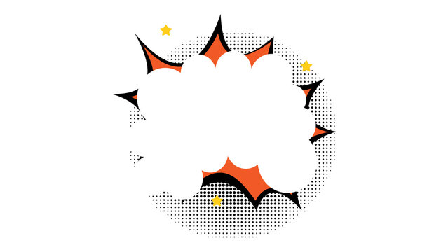 Comic Explosion Cloud Burst Effect Cartoon Puff Animation