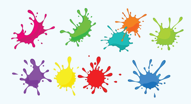 Colorful Paint Splatters Collection 4.