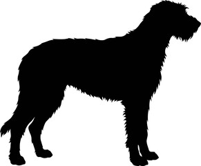 Obraz premium A dog vector illustration standing on a plain background in profile view