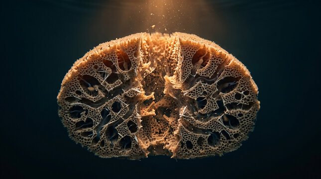 Underwater sea sponge ocean