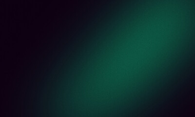 Fototapeta premium Dark emerald green background with a soft light gradient and subtle grainy textured digital surface