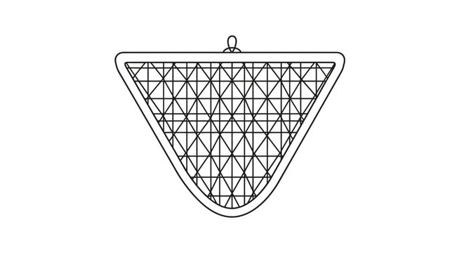 Triangular wire mesh industrial filter.