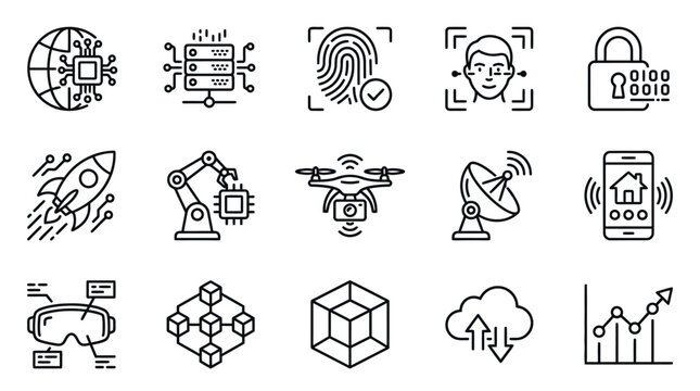 Modern Technology and Innovation Icons