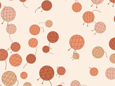 Knitting Yarn and Needles Pattern Cozy Background
