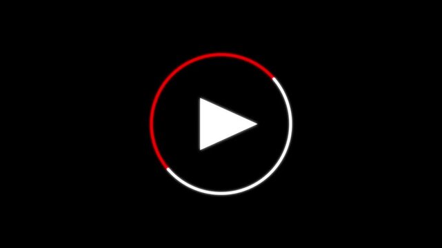 Replay sign icon Circular play button graphic