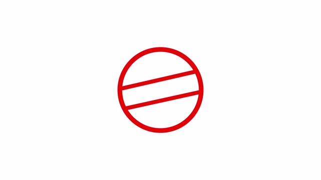 Premium Blank Rubber Stamp Reveal Animation on Transparent Background.