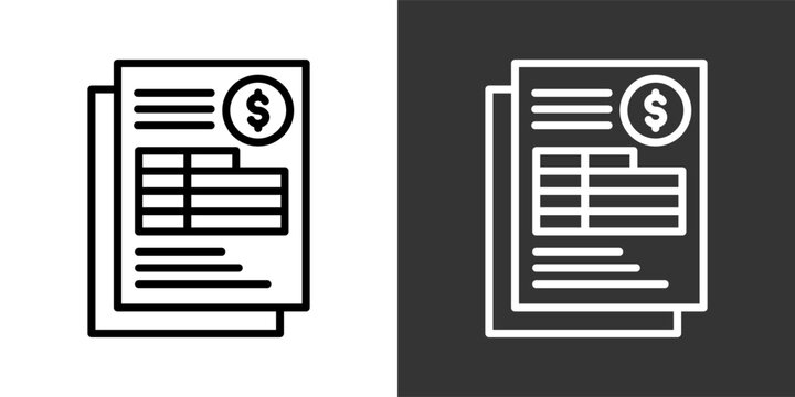 Spreadsheet Black And White Icon Set Collection Pack Vector Illustration
