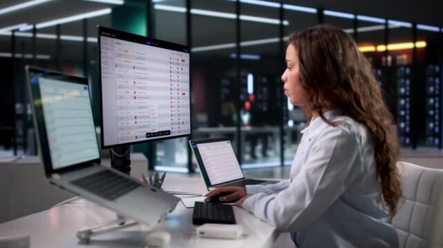 IT Service Manager Woman Assisting Team