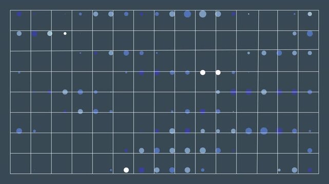 Abstract geometric background with dots and line grid animated illustration