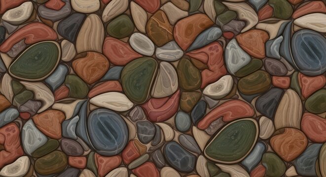 Colorful stones and pebbles background.