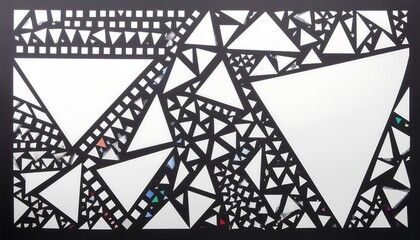 Fototapeta premium Geometric Pattern with Triangles and Shapes.