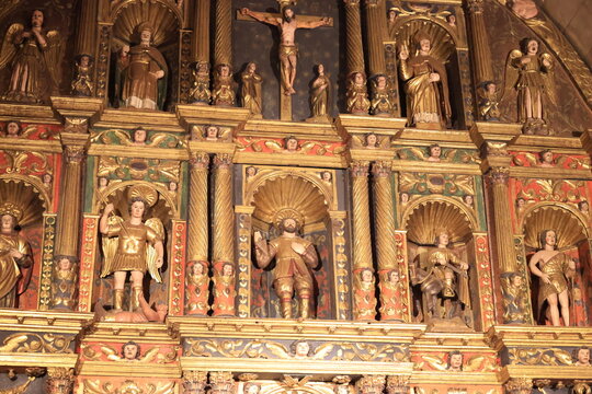 Altar of the Romanesque church of Sant Corneli and Sant Cebri&agrave; in Ordino, Andorra