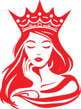 Beautiful Woman with Long Hair Fashion Vector Illustration