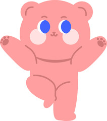 Obraz premium yoga bear,cute bear,meditation,wellness,fitness animal,funny animal,healthy lifestyle,cartoon bear,exercise,stretching