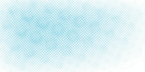 Fototapeta premium Turquoise Halftone Dotted Abstract Background With Geometric Square Pattern And Retro Texture