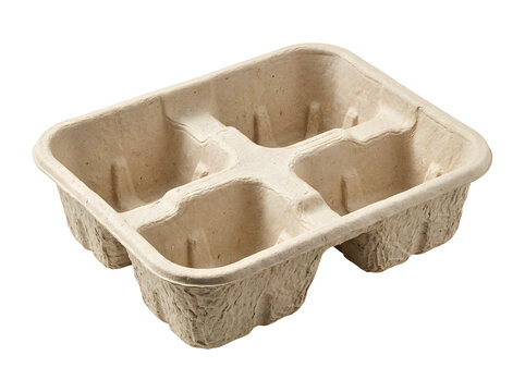 Molded Fiber Drink Carrier Tray for Eco-Friendly Takeaway Packaging