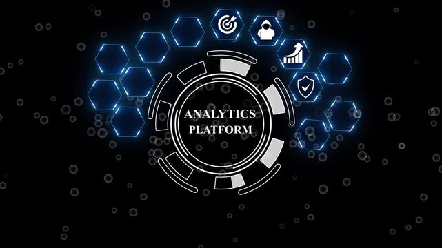 Analytics platform Natural language processing AI Artificial intelligence. Motion graphics of concept. 4k video animation,and,4k technology .
