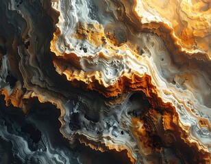 Obraz premium A detailed view of a colorful, layered rock formation
