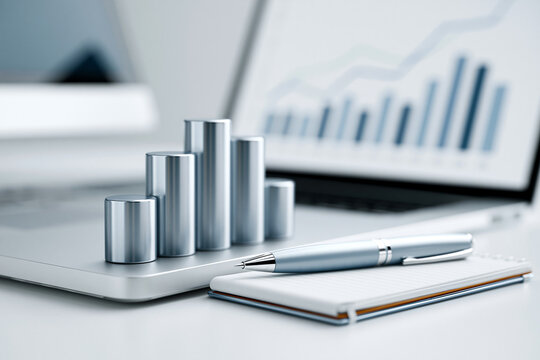 A close-up of a computer screen showing a detailed financial chart, with a pen and notepad beside it, symbolizing the meticulous analysis of interest rate impacts on investments. There is plenty of