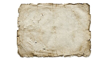 Fototapeta premium Vintage aged paper texture with torn edges and natural wear perfect for historical designs