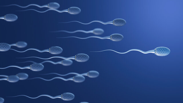 Futuristic sperms, 3d rendering