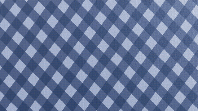 Blue Gingham Upholstery Fabric Texture, Classic Plaid Check Textile Background Pattern