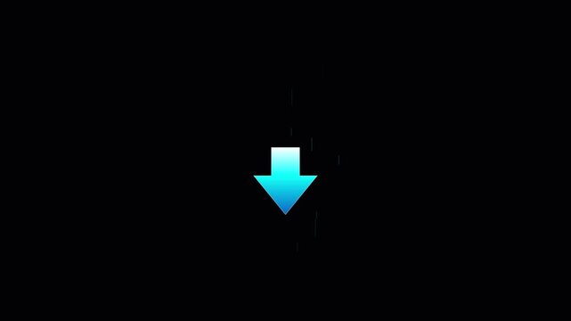 Down indicator arrow Animation Blue gradient