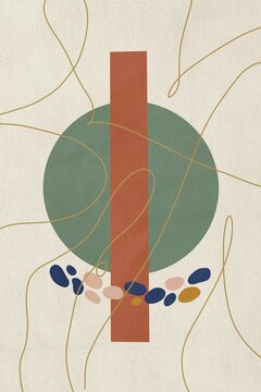 Minimalist abstract geometric graphic showing harmony and balance