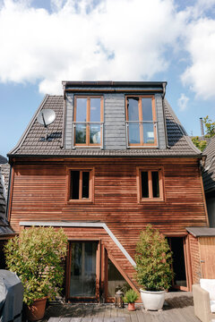 Back side of one-family house