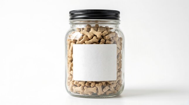 Raw mixed nuts spilling from glass jar on white background minimalist still life