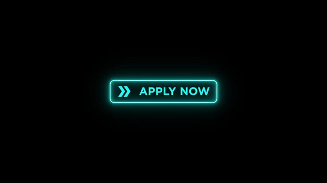 Glowing neon a beautiful lightning apply now icon with text apply now on transparent background.Abstract online apply,internet apply, apply now icon.