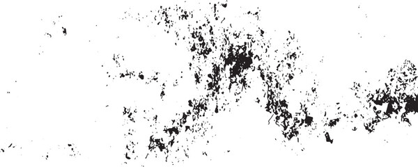 Fototapeta premium Black grunge distressed texture overlay creating grimy artistic effect, abstract rough spray paint background with a chaotic splash pattern for design elements