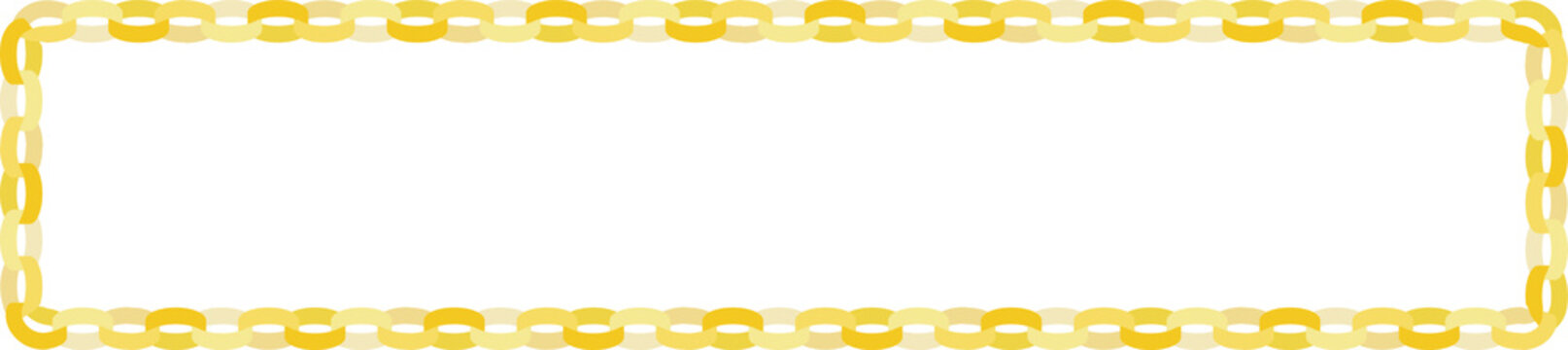 Baby Yellow Paper Chain Square Frame, Cute Decorative Border｜ベビーイエローの輪つなぎスクエアフレーム