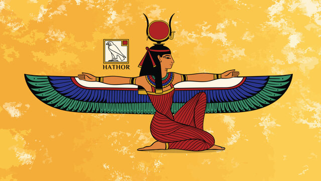 EGYPTIAN GODS HATHOR illustration