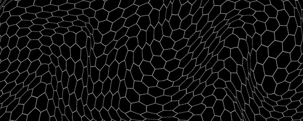 Black wired mesh texture isolated on white background. © Ariel