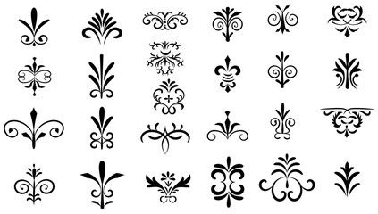 fleur de lis ornate symbol vector set © Raisa